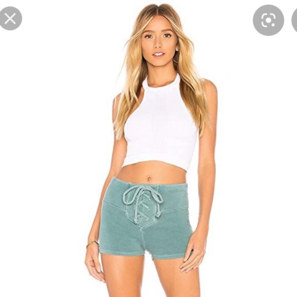 NWT WILDFOX couture Mae lace up lounge shorts